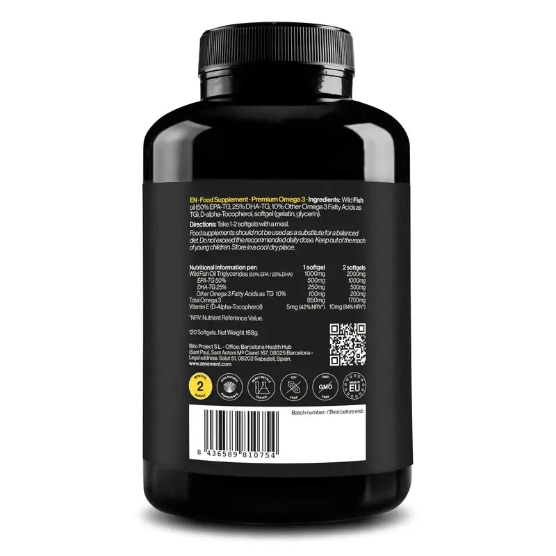 Zenement Omega-3 Premium, 120 softgels