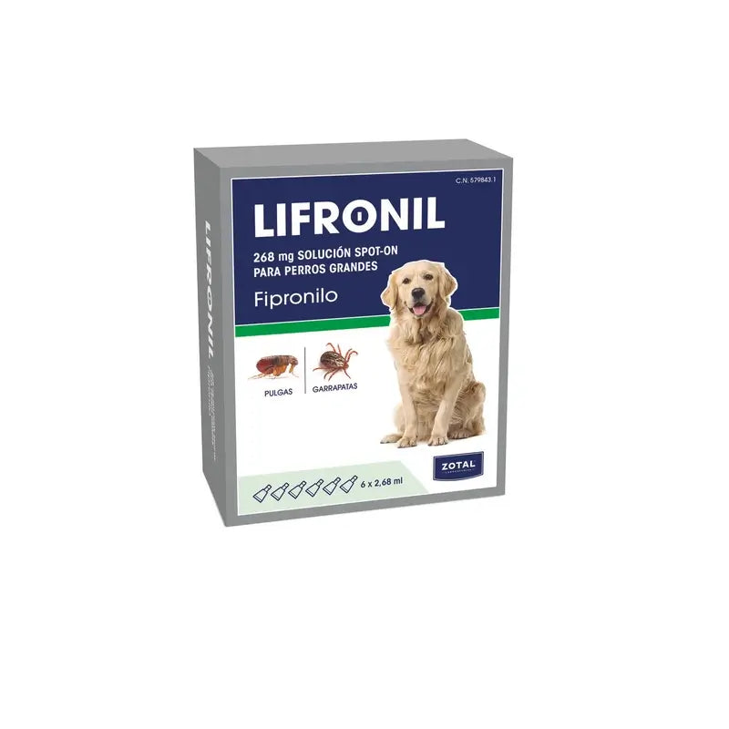 Zotal Lifronil Pipette for Medium Dogs (20–40 kg) 6 x 268 milligrams