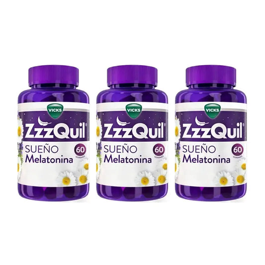 ZzzQuil Natura Melatonin, Pack 3x60 Gummies